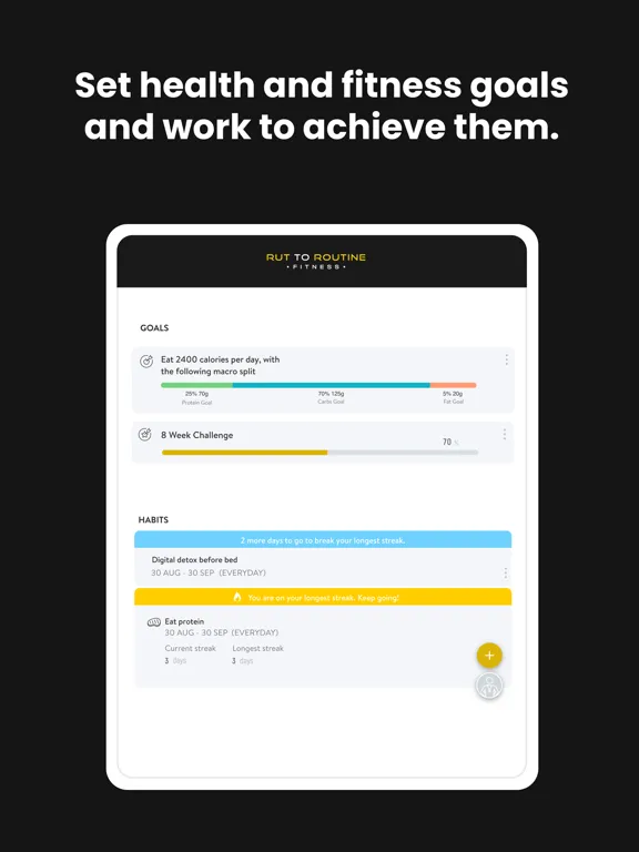 Capturas de pantalla de Rut to Routine Fitness iPad 