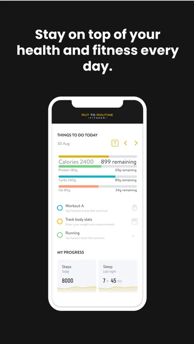 Capturas de pantalla de Rut to Routine Fitness