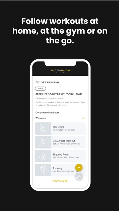 Capturas de pantalla de Rut to Routine Fitness