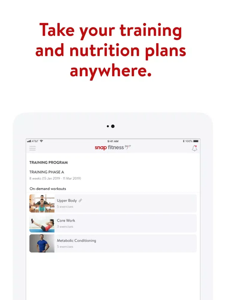 Snap Fitness Charles City App iPad  Screenshots