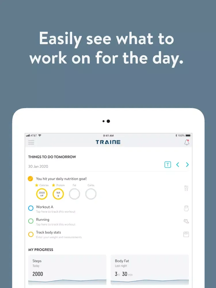 TrainE Health iPad  Screenshots