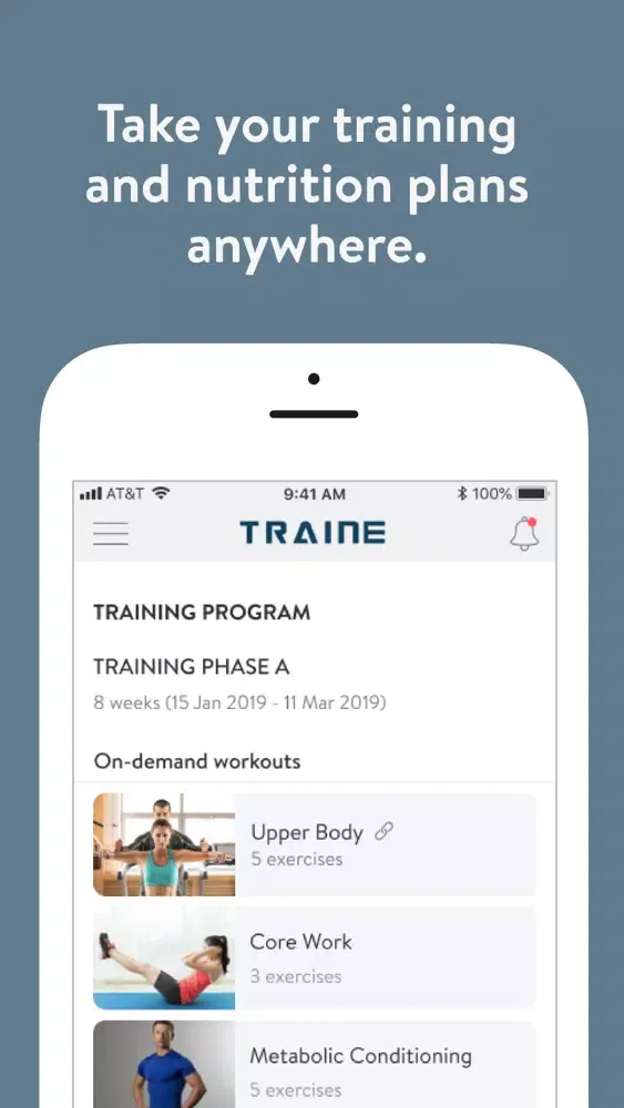 TrainE Health Screenshots