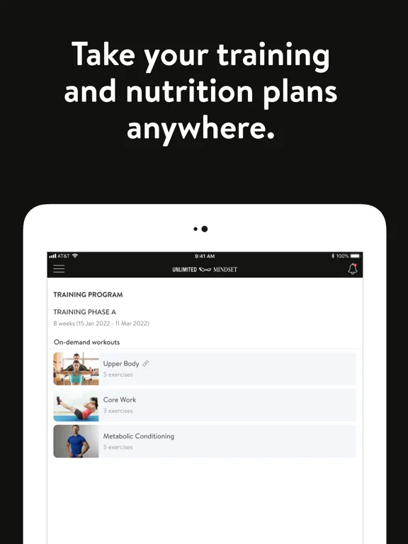 صور Unlimited Mindset Wellness App iPad 