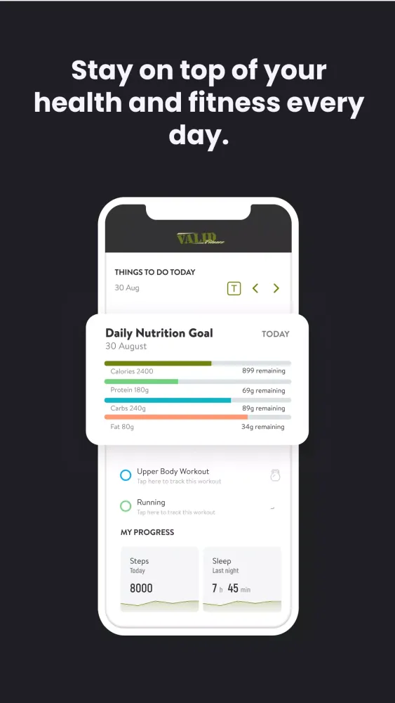 Valid Fitness Screenshots