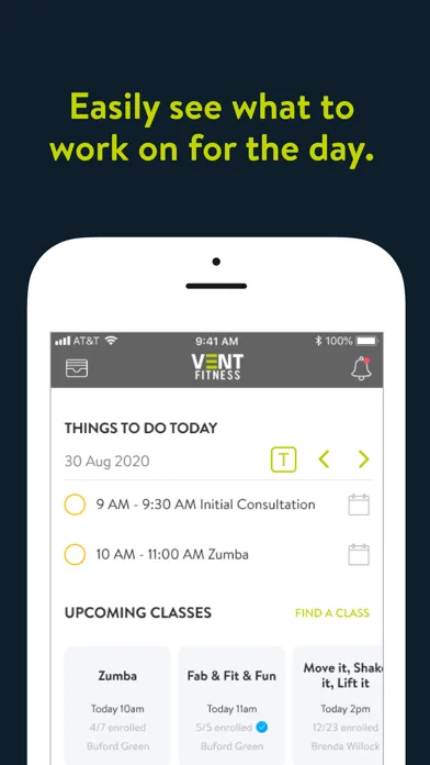 VENT Fitness Screenshots