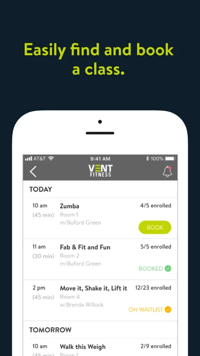 VENT Fitness Screenshots