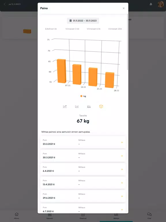 LeWELL Valmennus iPad  스크린샷