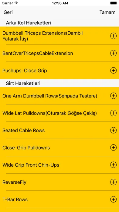 Captures d'écran de Kocum Benim - Gym Tracker