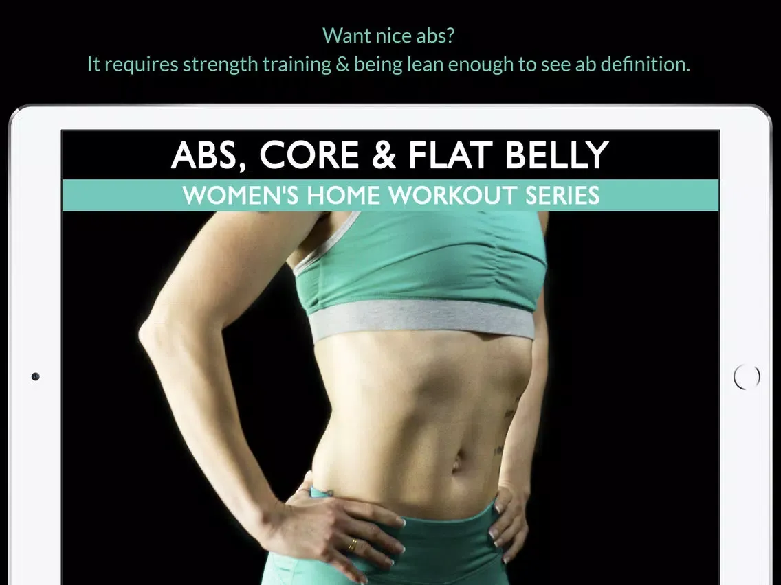 Abs, Core & Flat Belly: Women's Home Workout Series iPad  スクリーンショット