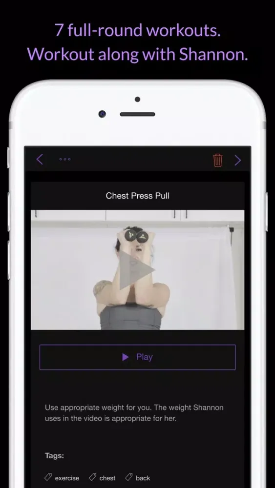 Capturas de tela do Chest & Back: Women's Home Workout Series