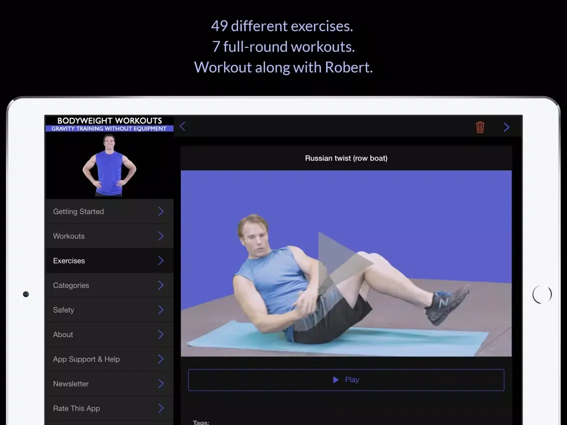 Bodyweight Workouts: Gravity Training Without Equipment iPad  Screenshots