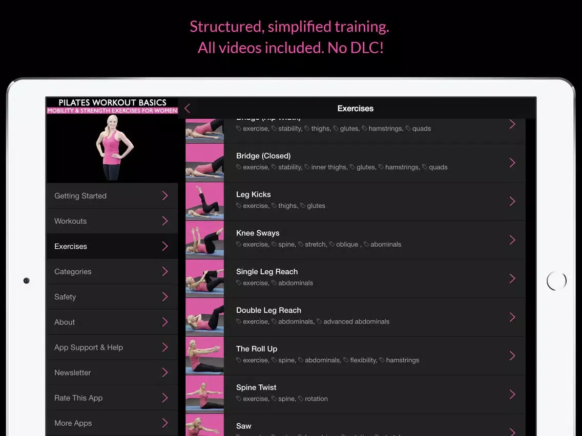 Pilates Workout Basics: Mobility & Strength Exercises For Women iPad  Ekran Görüntüleri