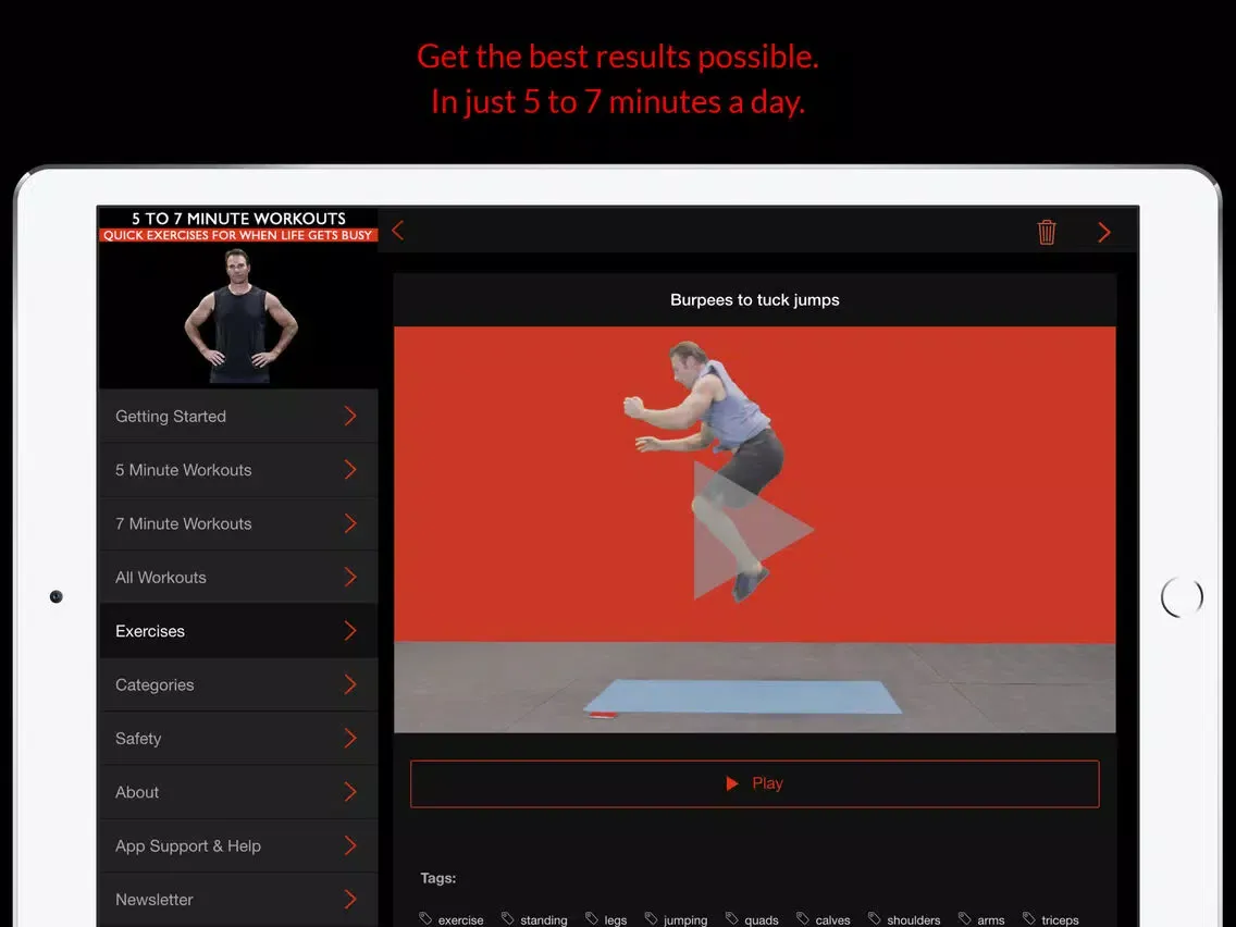 5 to 7 Minute Workouts: Quick Exercises For When Life Gets Busy iPad  سکرین شاٹس