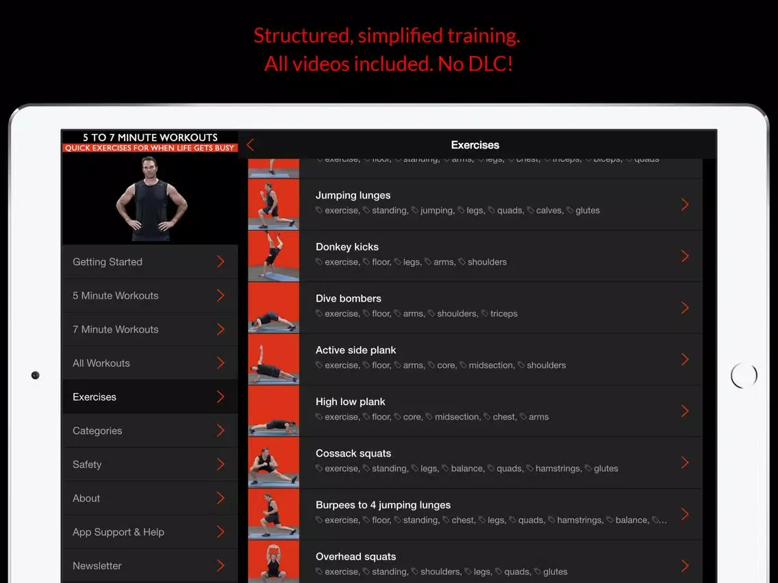 5 to 7 Minute Workouts: Quick Exercises For When Life Gets Busy iPad  سکرین شاٹس