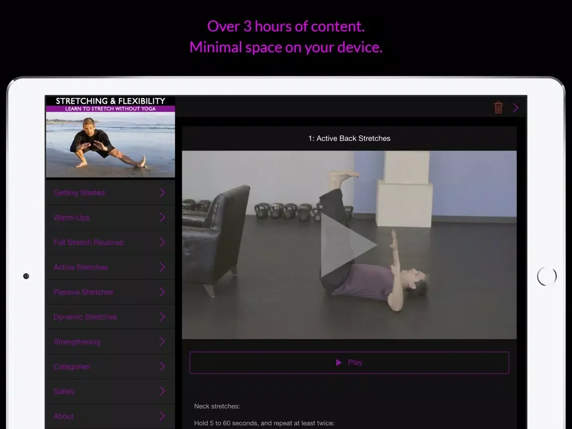 Скриншоты Stretching & Flexibility: Learn to Stretch Without Yoga iPad 