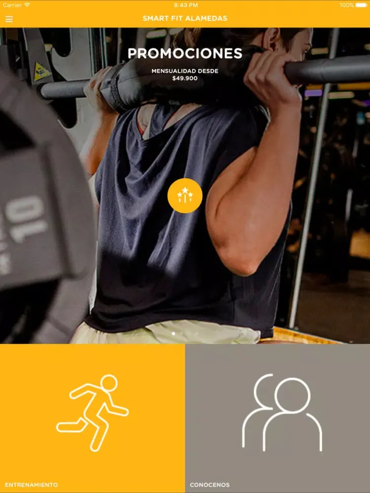 Ảnh chụp màn hình của SMARTFIT APP iPad 