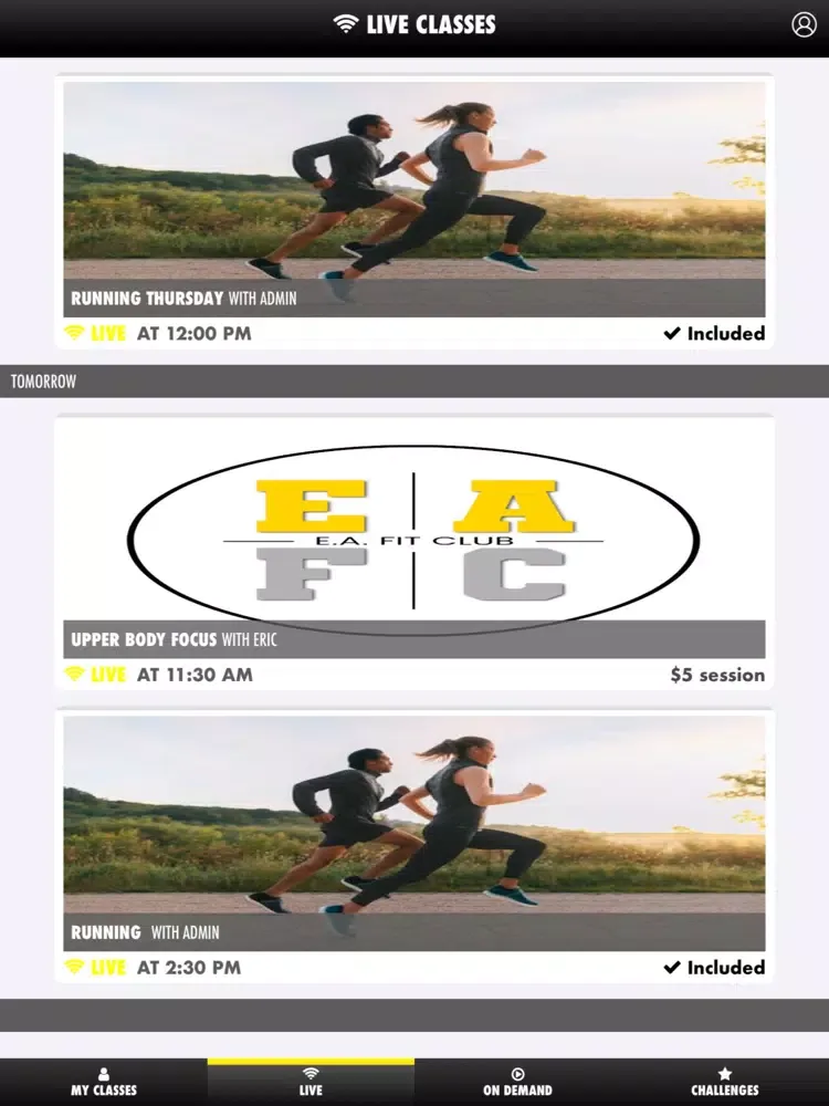 Fit Club TV iPad 应用截图