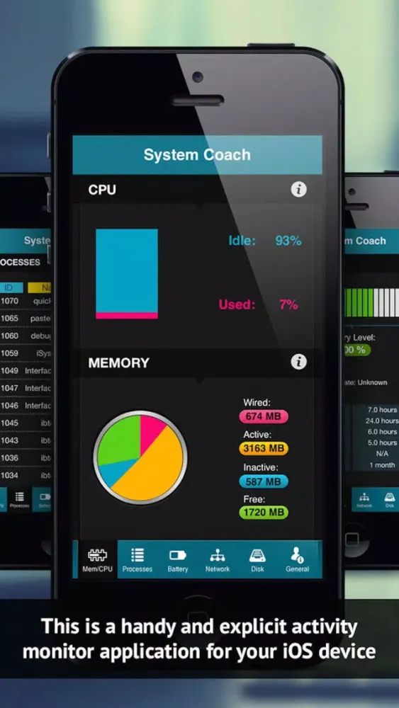 System Coach - memory manager, activity monitor سکرین شاٹس