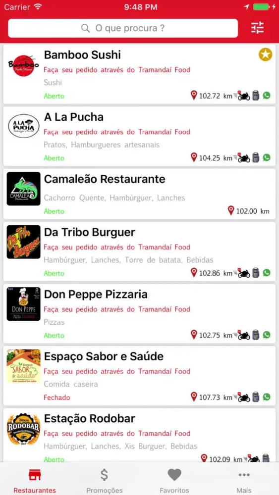 Capturas de tela do Tramandaí Food