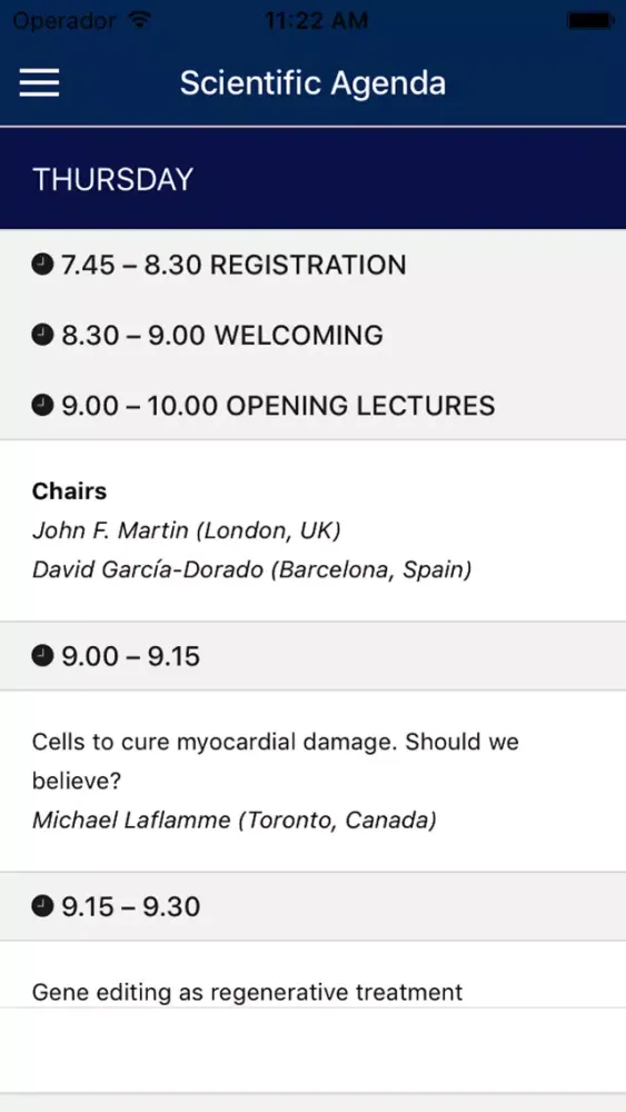 Zrzuty ekranu Symposium on stem cell therapy