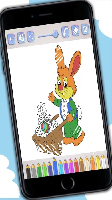 Color Easter eggs - Paint bunnies coloring game for kids Screenshots