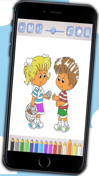 Color Easter eggs - Paint bunnies coloring game for kids Screenshots