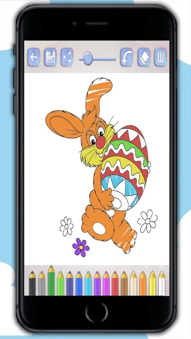 Color Easter eggs - Paint bunnies coloring game for kids Screenshots
