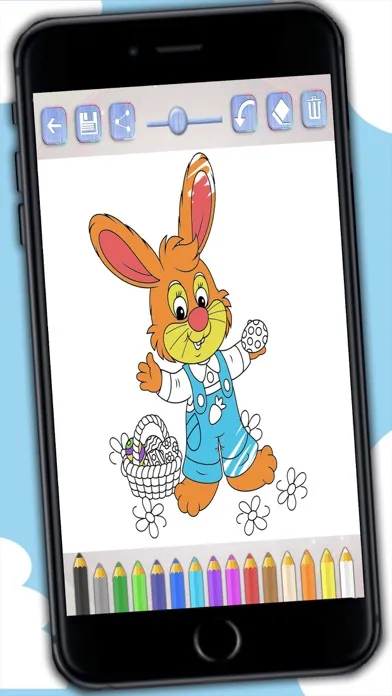 Color Easter eggs - Paint bunnies coloring game for kids Screenshots