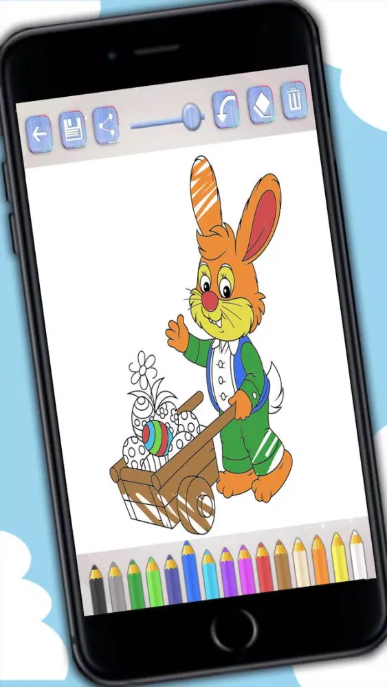 Color Easter eggs Paint bunnies coloring game for kids - Premium Screenshots