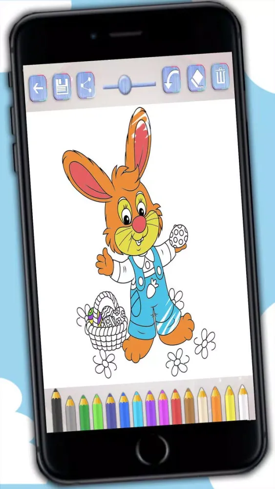 Color Easter eggs Paint bunnies coloring game for kids - Premium Screenshots