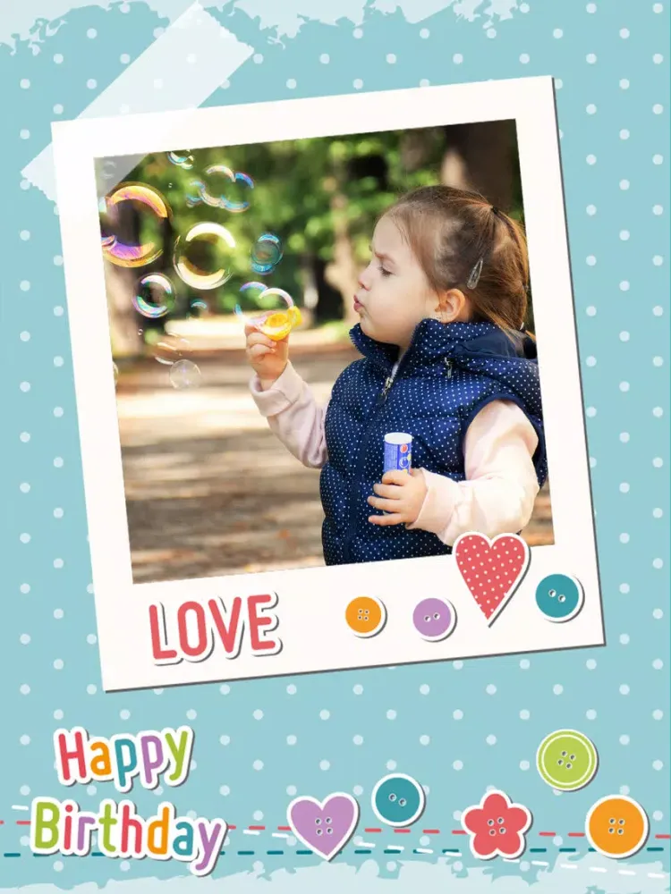 Happy Birthday photo frames – create birthday greeting cards & collages and edit your images Premium iPad  Screenshots