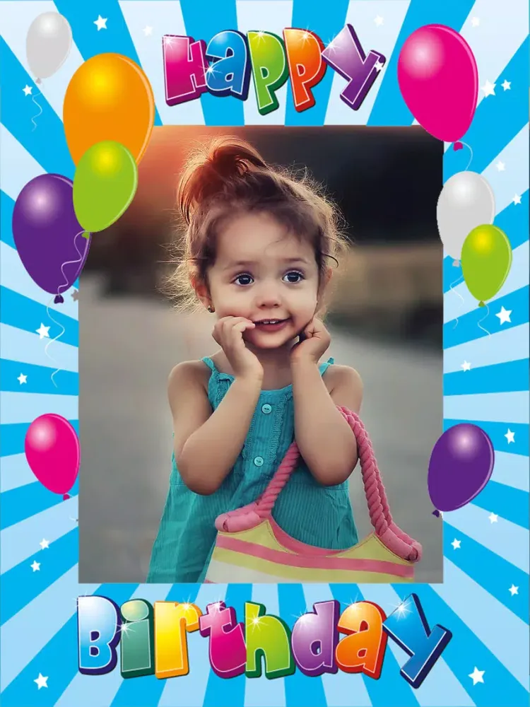 Happy Birthday photo frames – create birthday greeting cards & collages and edit your images Premium iPad  Screenshots