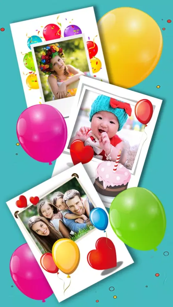 Happy Birthday photo frames – create birthday greeting cards & collages and edit your images Premium Screenshots