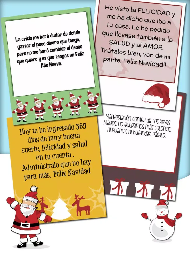 تصاویر Xmas & New Year Funny Messages in Spanish - Pro iPad 