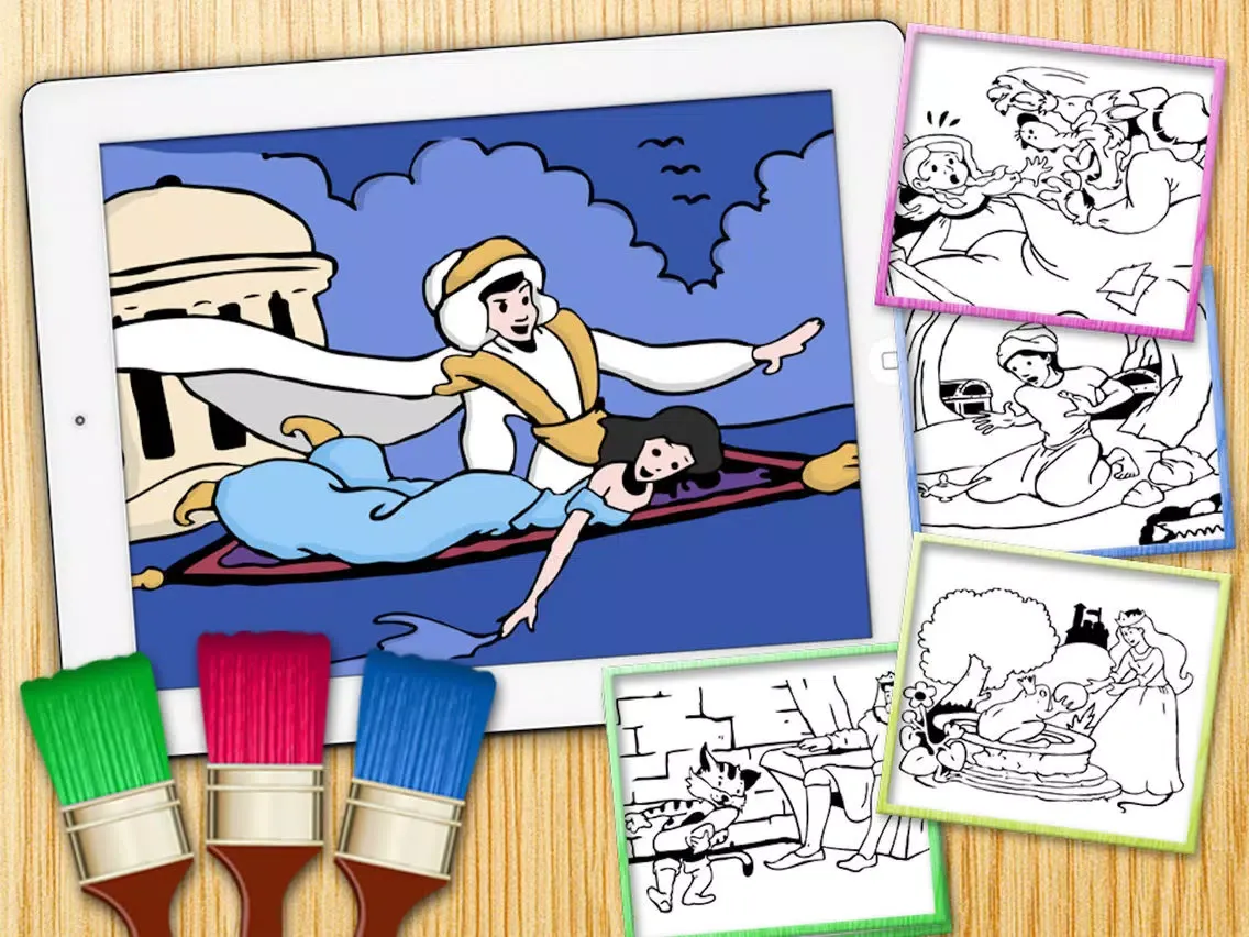 Tangkapan layar Color tales - fables & classic tales coloring PRO iPad 