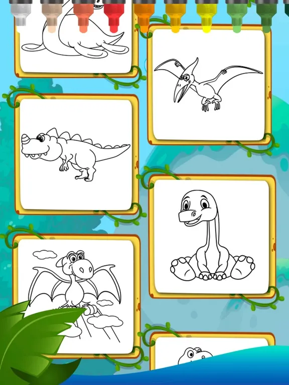 Captures d'écran de Dinosaurs Coloring Book Game iPad 