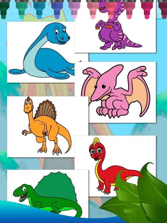 Captures d'écran de Dinosaurs Coloring Book Game iPad 
