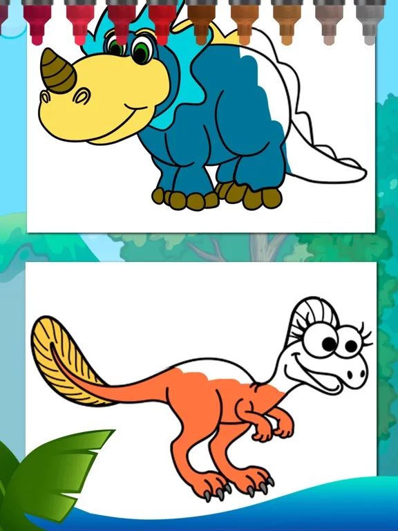 Captures d'écran de Dinosaurs Coloring Book Game iPad 
