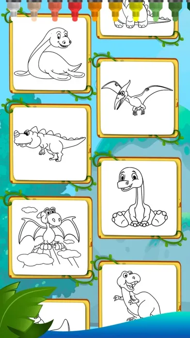 Captures d'écran de Dinosaurs Coloring Book Game