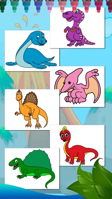 Captures d'écran de Dinosaurs Coloring Book Game