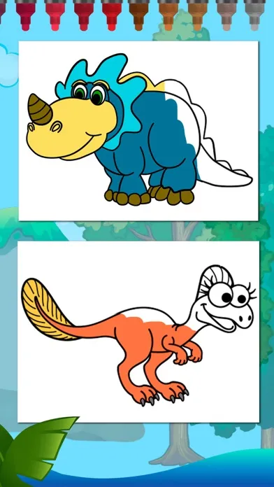 Captures d'écran de Dinosaurs Coloring Book Game