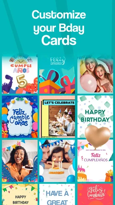Tangkapan skrin Happy Birthday Cards Maker .