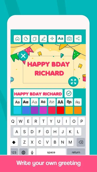 Tangkapan skrin Happy Birthday Cards Maker .