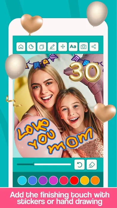 Tangkapan skrin Happy Birthday Cards Maker .