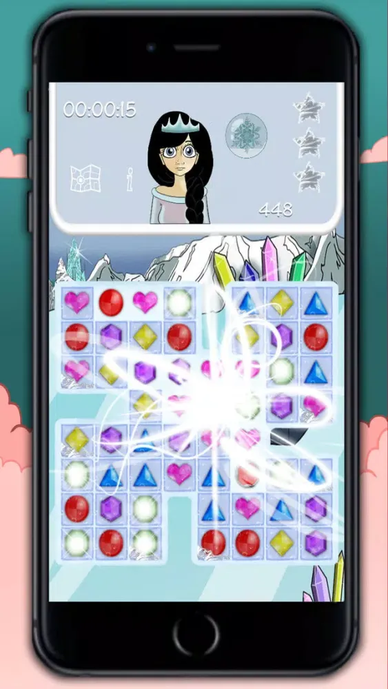 Ice Princess jeweled crush – funny bubble game for kids and adults Screenshots