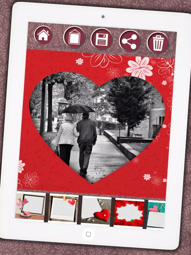Love photo frames Photomontage love frames to edit your romantic images – Premium iPad  Screenshots