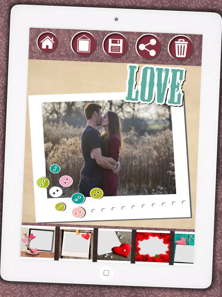 Love photo frames Photomontage love frames to edit your romantic images – Premium iPad  Screenshots