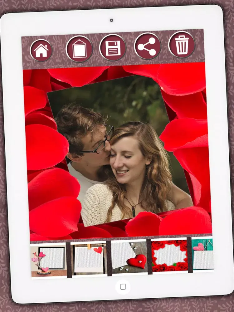 Love photo frames Photomontage love frames to edit your romantic images – Premium iPad  Screenshots