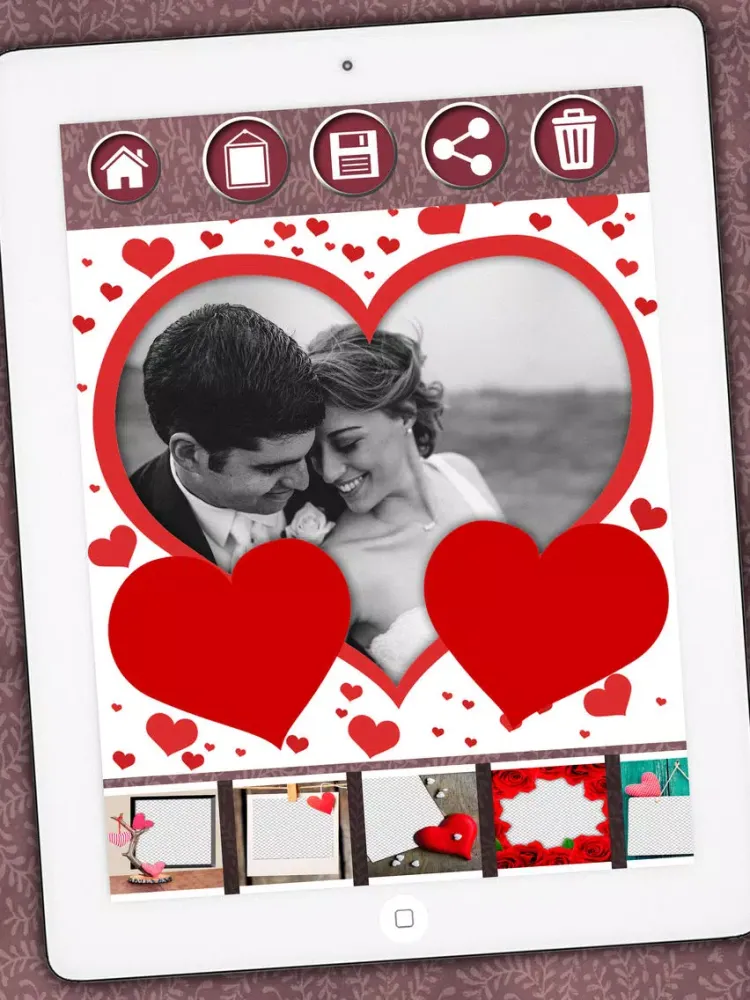 Love photo frames Photomontage love frames to edit your romantic images – Premium iPad  Screenshots
