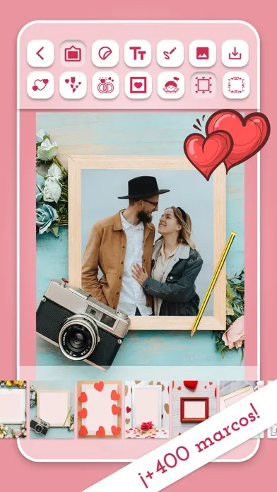 ภาพหน้าจอของ Love photo frames to edit